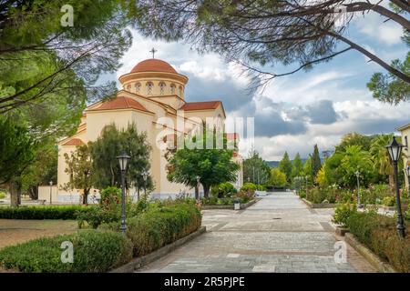 Monastery of Agios Gerasimos on Kefalonia island, Greece Stock Photo