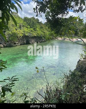 Clear Water Surrounding Beautiful Island Stock Photo