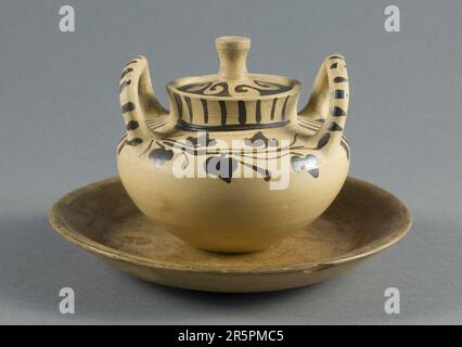 Miniature Pyxis (Container for Personal Objects) Date: 300-270 BCE Artist: Greek; probably Campania, Italy Stock Photo