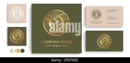 The O logo in a beautiful round leaf frame. Letter O logo template elements. personal monogram. Vector elegant logo. letter o logo design letter o lux Stock Vector