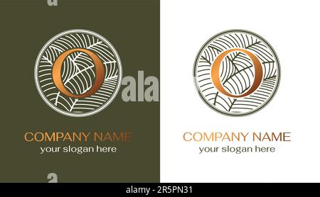 The O logo in a beautiful round leaf frame. Letter O logo template elements. personal monogram. Vector elegant logo. letter o logo design letter o lux Stock Vector