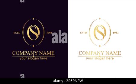 OS logo or SO monogram. OS letter logo template elements. personal monogram. Vector elegant logo. letter os logo design letter SO luxury Stock Vector