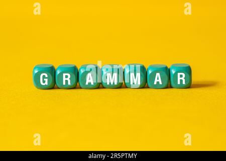 Grammar - word concept on building blocks, text Stock Photo