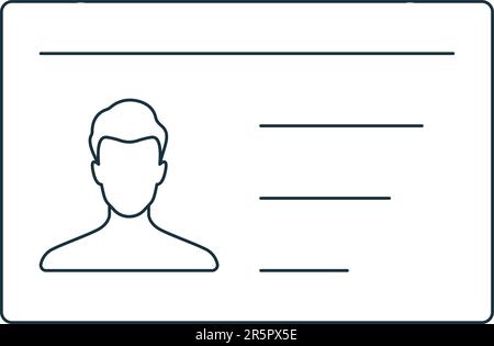 Personal ID icon. Monochrome simple sign from security collection. Personal ID icon for logo, templates, web design and infographics. Stock Vector