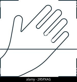 Hand reader icon. Monochrome simple sign from security collection. Hand ...