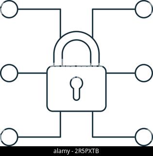 Security system icon. Monochrome simple sign from security collection. Safe box icon for logo, templates, web design and infographics. Stock Vector