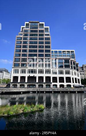 Morgan Stanley, 25 Cabot Square, Canary Wharf, East London, United Kingdom Stock Photo