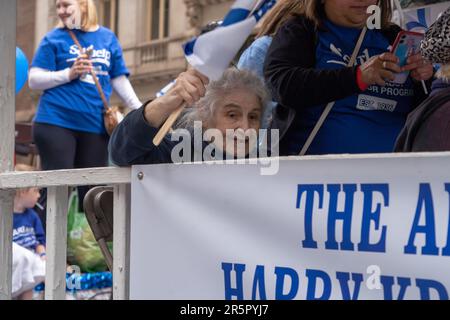 New York, New York, USA. 4th June, 2023. (NEW) The 2023 Celebrate Israel Parade. June 04, 2023, New York, New York, USA: Holocaust survivor attends the Celebrate Israel Parade on June 4, 2023 in New York City. (Credit Image: © M10s/TheNEWS2 via ZUMA Press Wire) EDITORIAL USAGE ONLY! Not for Commercial USAGE! Stock Photo