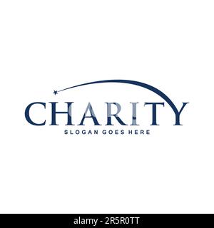 charity logo with the letter Stock Vector