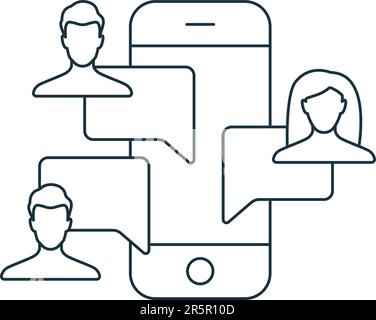 Group chat icon. Monochrome simple sign from speech collection. Group chat icon for logo, templates, web design and infographics. Stock Vector