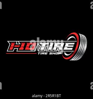 Illustration vector graphic of automotive tires shop logo design template Stock Vector