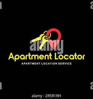 A House location logo, home location, pin house logo Stock Vector