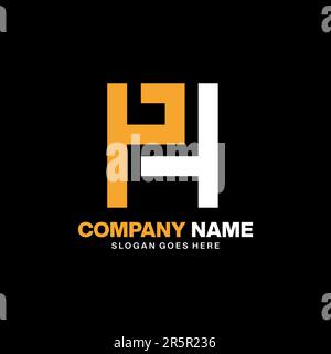 PH letter designs for logo and icons Stock Vector
