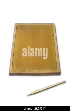 Wax tablet. Ancient roman writing implements Stock Photo - Alamy