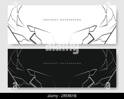 Black and white abstract modern corporate concept backgrounds set. Vector illustration Stock Vector