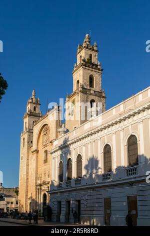 Cathedral church of San Ildefonso, Merida, Yucatan State, Mexico completed 1598 Stock Photo