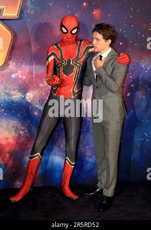 Paul Bettany attends the  'Avengers Infinity War' UK premiere at Television Studios White City in London, England. Stock Photo