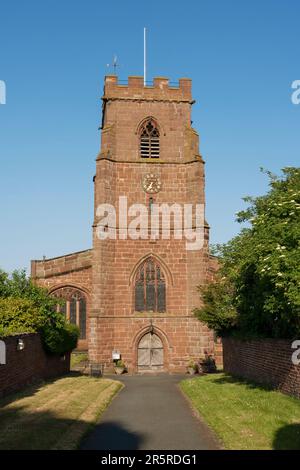 The exterior of St Chads Church on Bridge Street Holt North East Wales UK Stock Photo