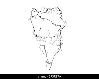 Vector road map of the city of  La Palma in Spain on a white background. Stock Photo