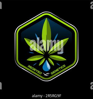 medical marijuana, cannabis green leaf logo. vector illustration. Stock Vector