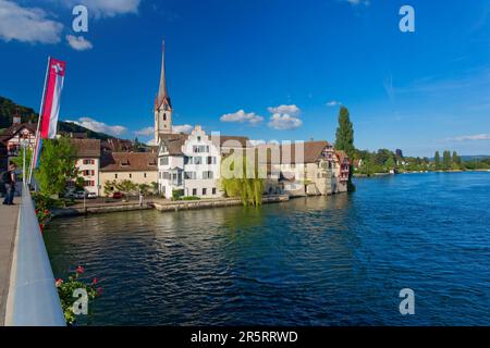 Panoramic view of Stein am Rhein Village, Switzerland Stock Photo