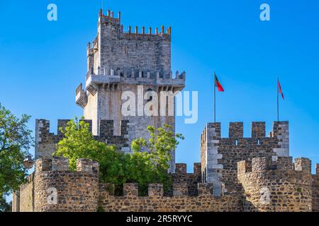 Portugal, Alentejo region, Beja, the medieval castle and the Torre de Menagem, high crenellated dungeon, symbol of the city Stock Photo