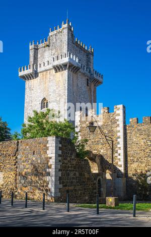 Portugal, Alentejo region, Beja, the medieval castle and the Torre de Menagem, high crenellated dungeon, symbol of the city Stock Photo