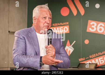 05.06.2023. Russia. Moscow. The owner of the company "Delicious - and ...