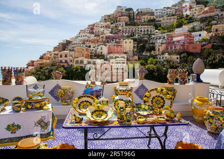 POSITANO, ITALY - APRIL 28th 2023:  View Of Positano, Ancient Village On Amalfi Coast, Italy. Stock Photo