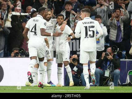 Celebration Goal Vin’cius Jœnior Of Real Madrid During The UEFA ...