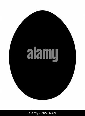 Egg dark silhouette isolated on white background Stock Vector