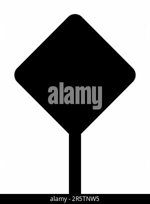 Signpost dark silhouette isolated on white background Stock Vector