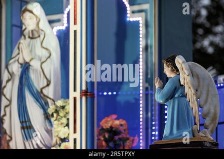 The statue of Mary in the Cathedral of Mary Help of Christians in Laitumkhrah, Meghal Stock Photo