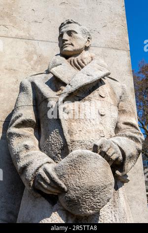 London, UK - April 17th 2023: Sculpture of the Tower Hill Memorial, in Trinity Square Gardens, London, UK. Stock Photo