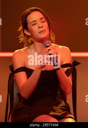 Miami, United States Of America. 05th June, 2023. DORAL, FL-June 5: “Monsieur Periné” Catalina Garcia is seen during Univision “Despierta America” morning show to promote there new single “Prometeme” on June 5, 2023 in Doral, Florida. (Photo by Alberto E. Tamargo/Sipa USA) Credit: Sipa USA/Alamy Live News Stock Photo