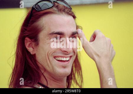 Milan Italy 1994-07-08 : Chris Worley drummer of Jackyl during the live concert at the Sonoria Festival 1994 Stock Photo