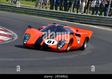 Chris Beighton, Lola T70 MK3B, Masters Sports Cars Legends, two forty minute races, with a compulsory pit-stop and the option of a second driver, over Stock Photo