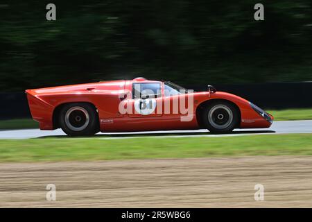 Chris Beighton, Lola T70 MK3B, Masters Sports Cars Legends, two forty minute races, with a compulsory pit-stop and the option of a second driver, over Stock Photo