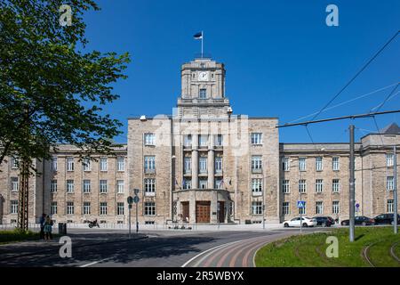 Russian-Baltic shipbuilding factory, designed by Alexandr Dmitriyev and built in 1913, now a maritime academy, in Kopli district of Tallinn, Estonia Stock Photo
