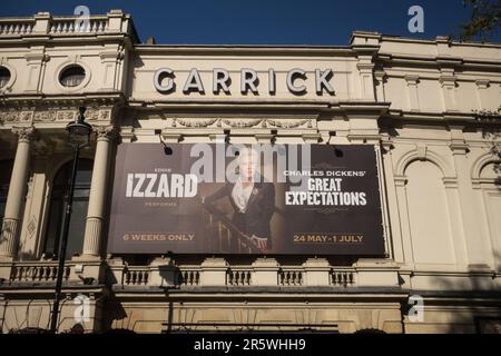 Eddie Izzard in Charles Dickens' Great Expectations at the Garrick Theatre on Charing Cross Road, London, England, UK Stock Photo