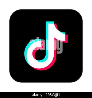 TikTok vector icon. Social media logo isolated on white background Stock Vector
