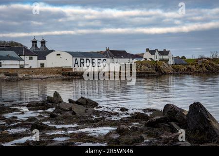 Ardbeg Distillery, Isle of Islay, Inner Hebrides, Scotland, United Kingdom Stock Photo