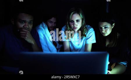 MALIBU HORROR STORY, from left: Valentina de Angelis, Robert Bailey Jr., Dylan Sprayberry