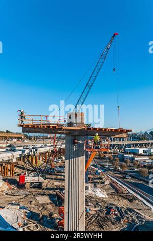 Pedestal column to support highway road surface in formative stages ...