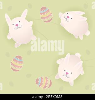 Easter eggs and bunnies Stock Vector