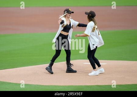 Ariana Madix, Scheana Shay Throw Out First Pitch for Padres Game