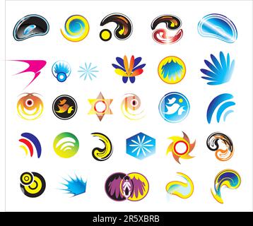 Set of Corporate identity icons or design elements Stock Vector