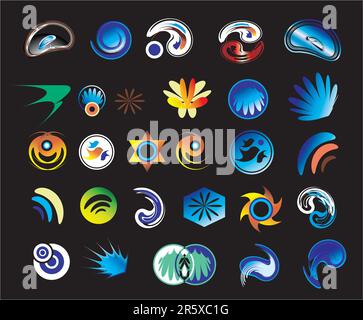 Set of Corporate identity icons or design elements Stock Vector