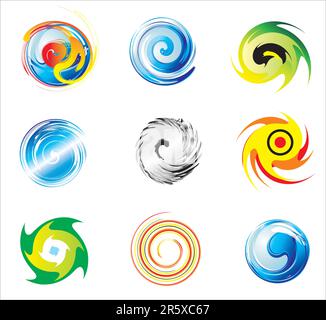Set of Corporate identity icons or design elements Stock Vector