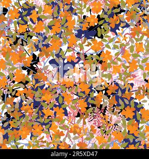 Editable vector seamless tile of tangled plants Stock Vector